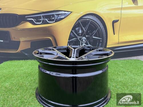 Ratlankis R22x11  5X120  ET  37  74.1  B5498  (IN5497)  Black Polished (MB)  For BMW  (K7)  (Rear+Front)