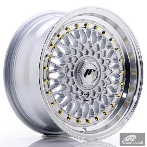 JR Wheels JR9 15x7 ET20 BLANK Silver w/Machined Lip