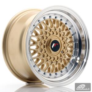 JR Wheels JR9 15x8 ET20 BLANK Gold w/Machined Lip