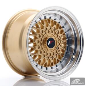 JR Wheels JR9 15x9 ET10 4x100/108 Gold w/Machined Lip