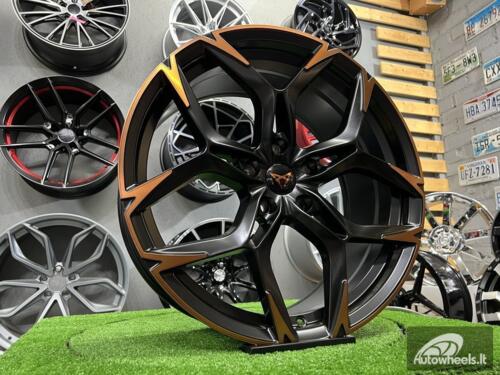 Ratlankis Oliver 8,5X19 5X112 ET43 57,1 Matt Black Polished Bronze