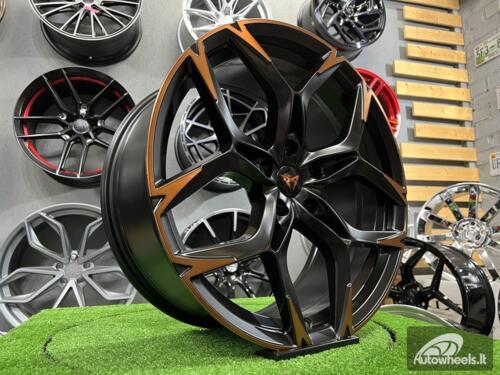 Ratlankis Oliver 8,5X19 5X112 ET43 57,1 Matt Black Polished Bronze