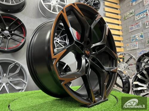 Ratlankis Oliver 8,5X19 5X112 ET43 57,1 Matt Black Polished Bronze