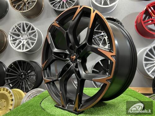 Ratlankis Oliver 8,5X19 5X112 ET43 57,1 Matt Black Polished Bronze