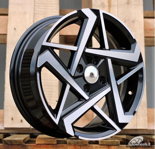 Ratlankis R16x6.5  4X100  ET  45  54.1  Y1237  Black Polished (MB)  For HYUND  (K4)