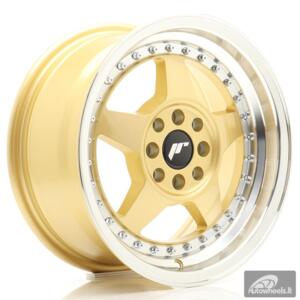 JR Wheels JR6 15x7 ET25 4x100/108 Gold w/Machined Lip