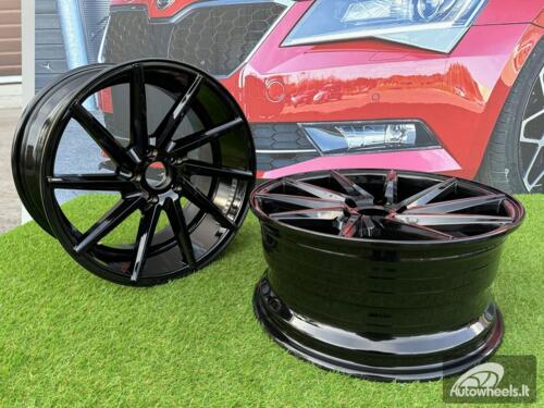 Ratlankis Vossen Style R18X8J+9J 5X112 ET35+ET35 66.6 Black (Small defect)