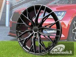 Ratlankis R20x9.5  5X112  ET  38  66.6  HX042  (IN0387)  Black+Tinted Face (BLTF)  For HAXER  (K7+Z6)  (Front+Rear)