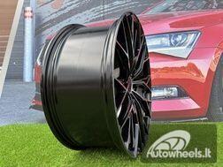 Ratlankis R20x9.5  5X112  ET  38  66.6  HX042  (IN0387)  Black+Tinted Face (BLTF)  For HAXER  (K7+Z6)  (Front+Rear)