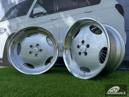 Ratlankis Larzon Style R18X8.5J 5X112 ET35 66.6 Silver with Diamond cut lip for Mercedes - Benz