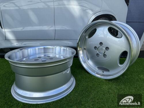 Ratlankis Larzon Style R18X8.5J 5X112 ET35 66.6 Silver with Diamond cut lip for Mercedes - Benz