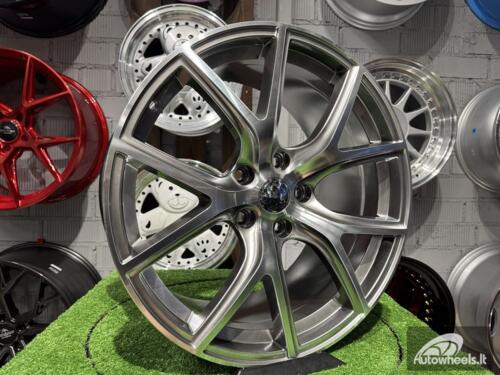 Ratlankis Trackhawk SRT style R20X10J 5X127 ET50 71.5 Silver with Diamond cut for Jeep Grand Cherokee, Dodge Durango