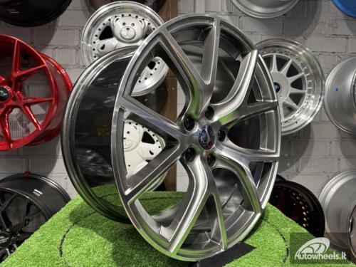 Ratlankis Trackhawk SRT style R20X10J 5X127 ET50 71.5 Silver with Diamond cut for Jeep Grand Cherokee, Dodge Durango