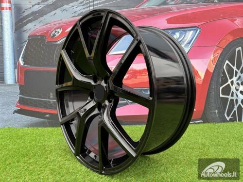 Ratlankis Trackhawk SRT style R22X9J 5X127 ET34 71.5 Gloss Black for Jeep Grand Cherokee, Dodge Durango