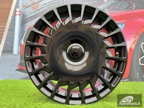 Ratlankis  Mono Turbine Style | R20X8.5J 5X112 ET35 66.6 Gloss Black for 