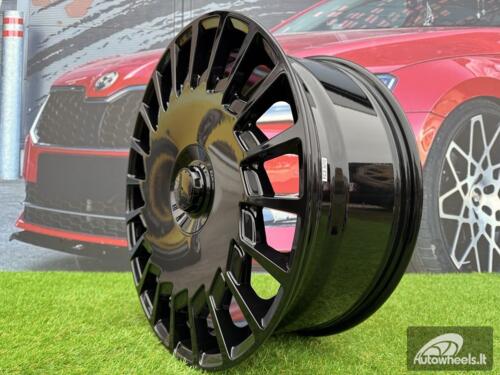 Ratlankis  Mono Turbine Style | R20X8.5J 5X112 ET35 66.6 Gloss Black for 