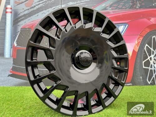 Ratlankis  Mono Turbine Style | R20X8.5J 5X112 ET35 66.6 Gloss Black for 