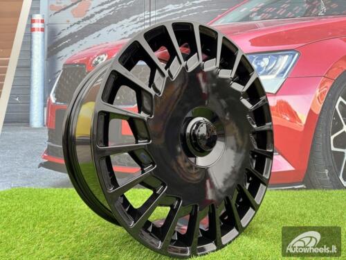 Ratlankis  Mono Turbine Style | R20X8.5J 5X112 ET35 66.6 Gloss Black for 