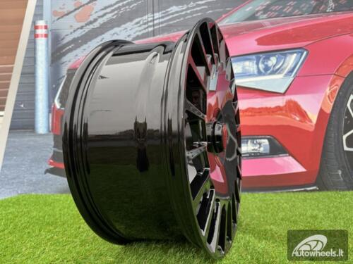 Ratlankis  Mono Turbine Style | R20X8.5J 5X112 ET35 66.6 Gloss Black for 