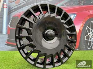 Ratlankis  Mono Turbine Style | R20X8.5J 5X112 ET35 66.6 Gloss Black for 