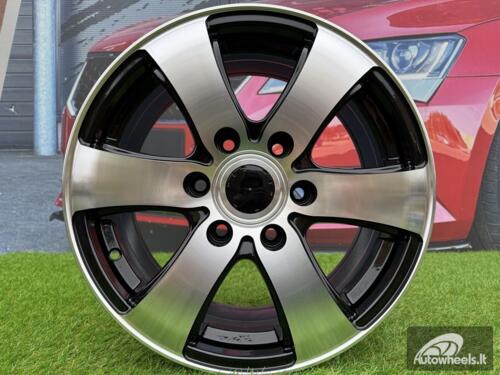 Ratlankis Mercedes Sprinter Style R16X7J 6X130 ET50 84.1 Black with Diamond cut for Mercedes Sprinter, VW Crafter