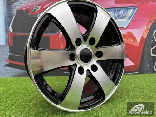 Ratlankis Sprinter Style | R16X7J 6X130 ET50 84.1 Black with Diamond cut for Sprinter, VW Crafter