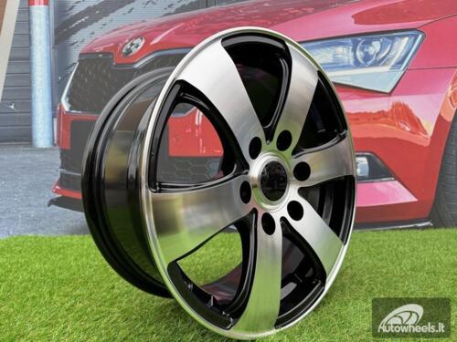 Ratlankis Sprinter Style | R16X7J 6X130 ET50 84.1 Black with Diamond cut for Sprinter, VW Crafter