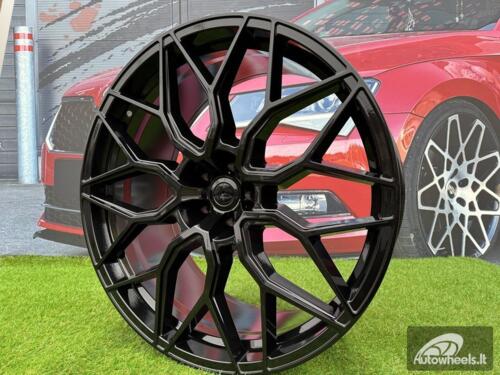 Ratlankis Khan Motorsport Style R23X10.5J 5x112 ET25 66.45 Gloss Black for Audi Q7, Q8