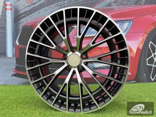 Ratlankis EQE Multi Spoke style R22X9J 5x112 ET35 66.6 Gloss Black with Diamond cut