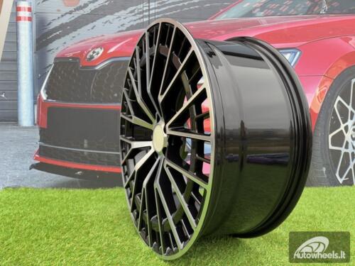 Ratlankis EQE Multi Spoke style R22X9J 5x112 ET35 66.6 Gloss Black with Diamond cut