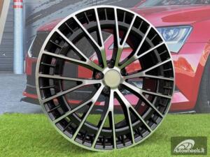 Ratlankis EQE Multi Spoke style R22X9J 5x112 ET35 66.6 Gloss Black with Diamond cut