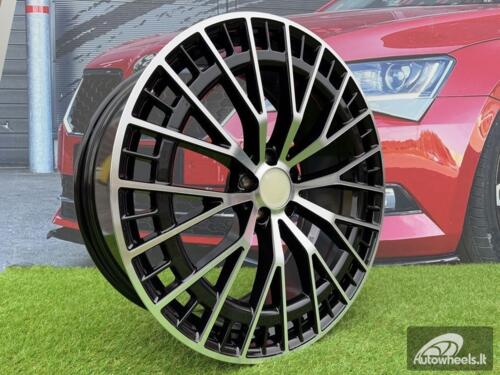 Ratlankis EQE Multi Spoke style R22X10.5J 5x112 ET38 66.6 Gloss Black with Diamond cut