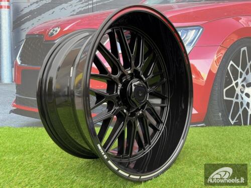 Ratlankis K2 Offroad Style R20X10J 6x139.7 ET-19 106.0 Black with Red Lip for Toyota Land Cruiser, Hilux