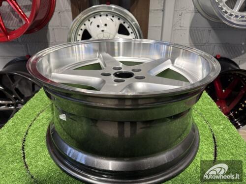 Ratlankis Volvo classic 5 spoke style R18X8.5J 5x108 ET13 65.1 Silver with Diamond cut lip for Volvo 740, 760, 240