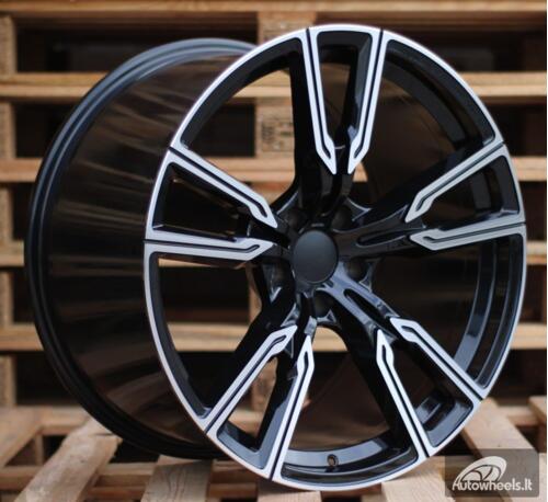Ratlankis R21x9.5  5X112  ET  37  66.6  H5033  (3S1112)  Black Polished (MB)  For BMW  (K4)  (HYBRID FORGED (Rear+Front))