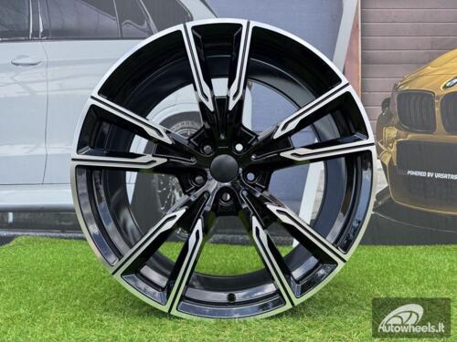 Ratlankis R21x9.5  5X112  ET  37  66.6  H5033  (3S1112)  Black Polished (MB)  For BMW  (K4)  (HYBRID FORGED (Rear+Front))