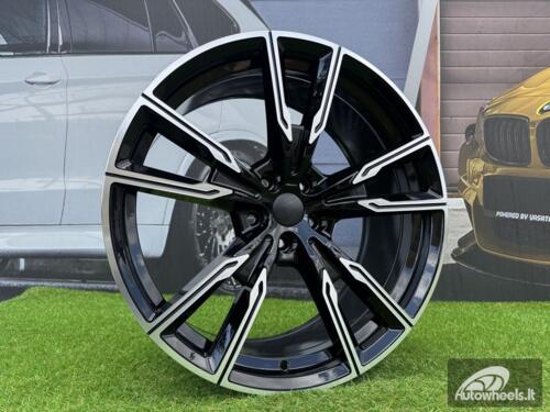 Ratlankis R21x9.5  5X112  ET  37  66.6  H5033  (3S1112)  Black Polished (MB)  For BMW  (K4)  (HYBRID FORGED (Rear+Front))