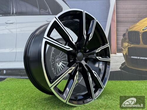 Ratlankis R21x9.5  5X112  ET  37  66.6  H5033  (3S1112)  Black Polished (MB)  For BMW  (K4)  (HYBRID FORGED (Rear+Front))