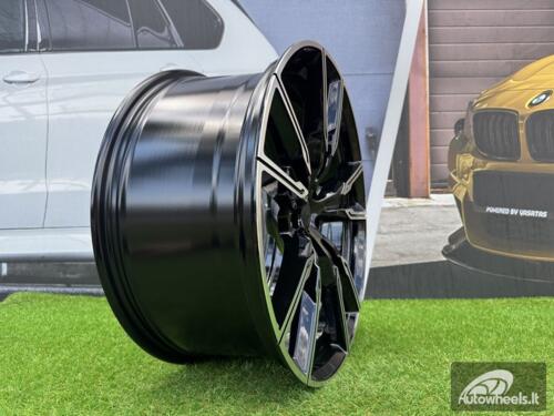 Ratlankis R21x9.5  5X112  ET  37  66.6  H5033  (3S1112)  Black Polished (MB)  For BMW  (K4)  (HYBRID FORGED (Rear+Front))