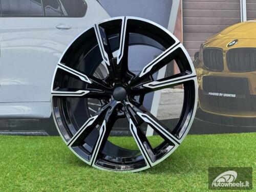 Ratlankis R21x9.5  5X112  ET  37  66.6  H5033  (3S1112)  Black Polished (MB)  For BMW  (K4)  (HYBRID FORGED (Rear+Front))
