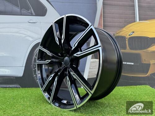 Ratlankis R21x9.5  5X112  ET  37  66.6  H5033  (3S1112)  Black Polished (MB)  For BMW  (K4)  (HYBRID FORGED (Rear+Front))