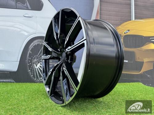 Ratlankis R21x9.5  5X112  ET  37  66.6  H5033  (3S1112)  Black Polished (MB)  For BMW  (K4)  (HYBRID FORGED (Rear+Front))