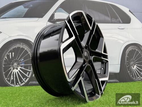 Ratlankis R20x8.5  5X112  ET  38  57.1  Y1243  Black Polished (MB)  For VW  (K4)  (New Tiguan)