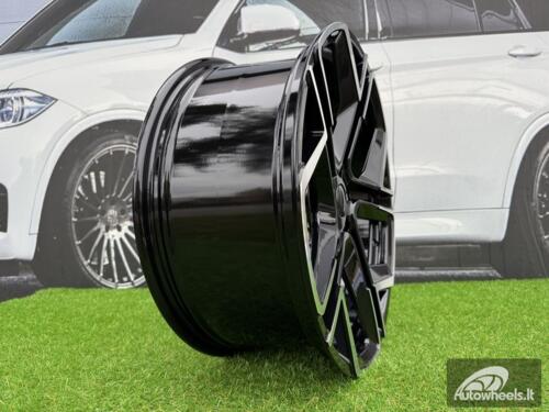Ratlankis R20x8.5  5X112  ET  38  57.1  Y1243  Black Polished (MB)  For VW  (K4)  (New Tiguan)