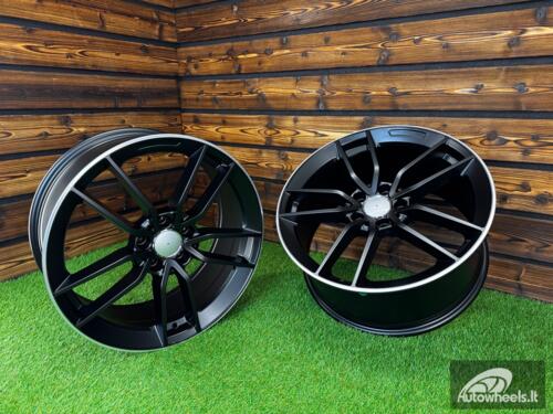 Ratlankis R19x9  5X112  ET  49  66.6  B5461  Black Half Matt+Polished Lip (BLHMPL)  For MER  (K4)  (Rear+Front)