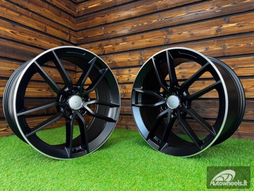 Ratlankis R19x9  5X112  ET  49  66.6  B5461  Black Half Matt+Polished Lip (BLHMPL)  For MER  (K4)  (Rear+Front)