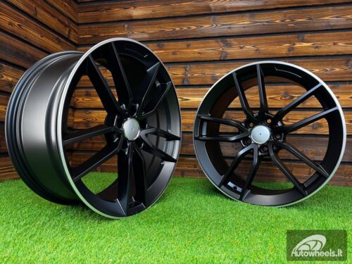 Ratlankis R19x9  5X112  ET  49  66.6  B5461  Black Half Matt+Polished Lip (BLHMPL)  For MER  (K4)  (Rear+Front)