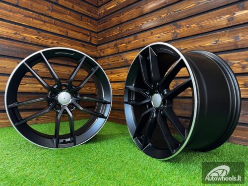 Ratlankis R19x9  5X112  ET  49  66.6  B5461  Black Half Matt+Polished Lip (BLHMPL)  For MER  (K4)  (Rear+Front)