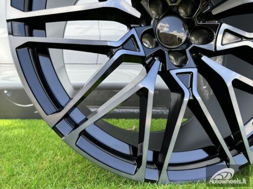 Ratlankis R22x10  5X112  ET  32  66.6  B5771  (B16/HE5063)  Black+Tinted Face (BLTF)  For BMW  (P1)  (Rear+Front)