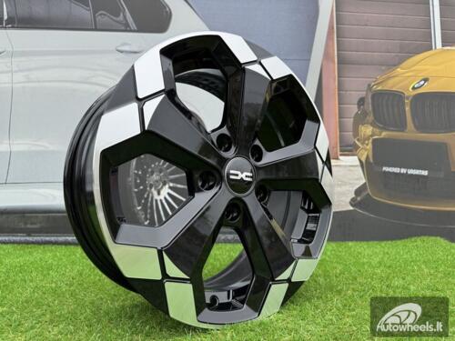 Ratlankis R16x6.5  5X114.3  ET  45  66.1  Y1274  Black Partial Polished (BP)  For DACIA  (K4+D5)  (NEW Model)